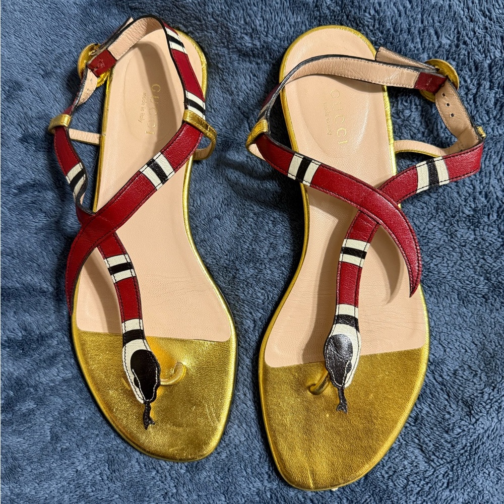 Gucci Yoko KingSnake Sandals